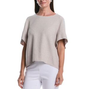 Rafaella Women's Light Beige Short Sleeve Top